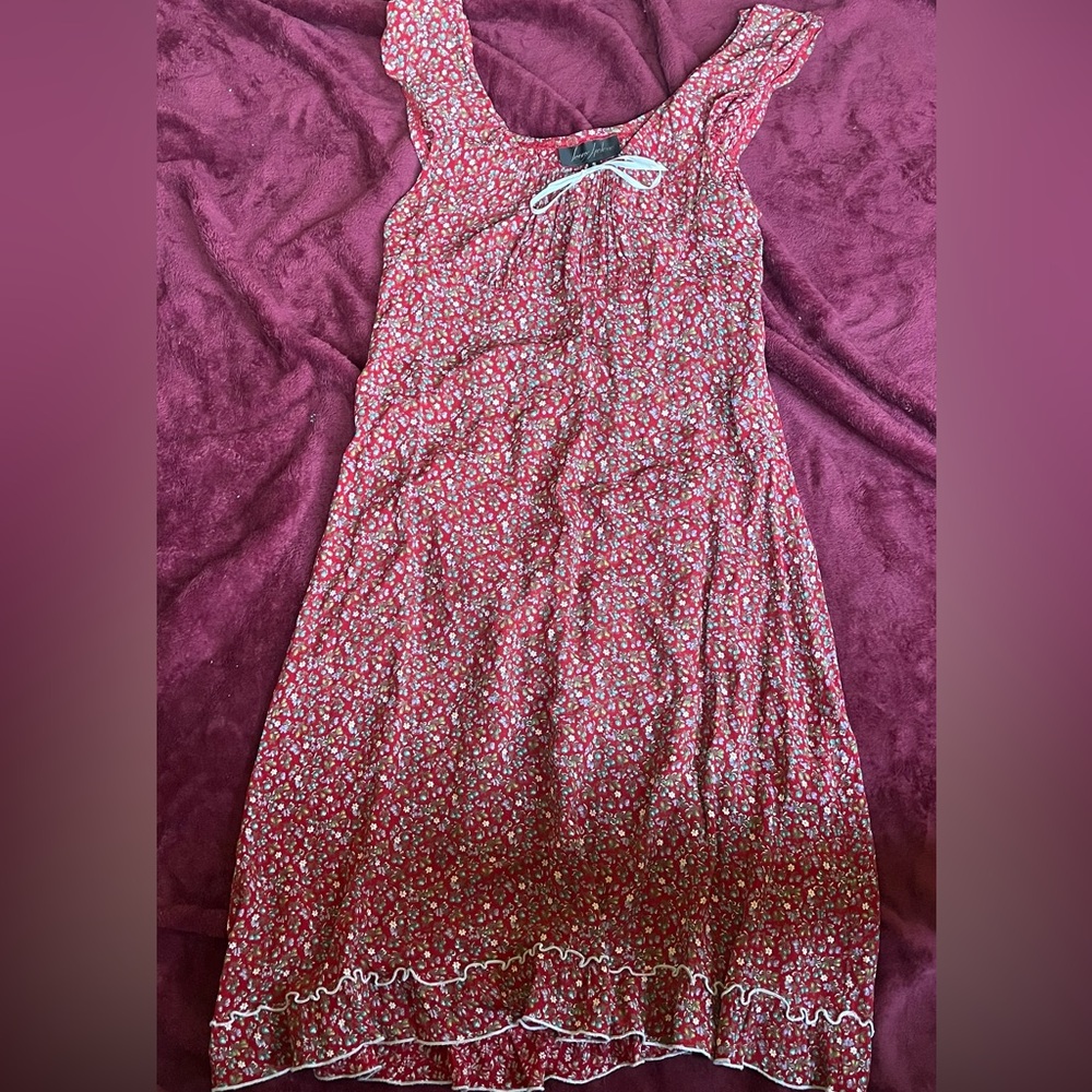 Jenny Helene Red Floral Dress